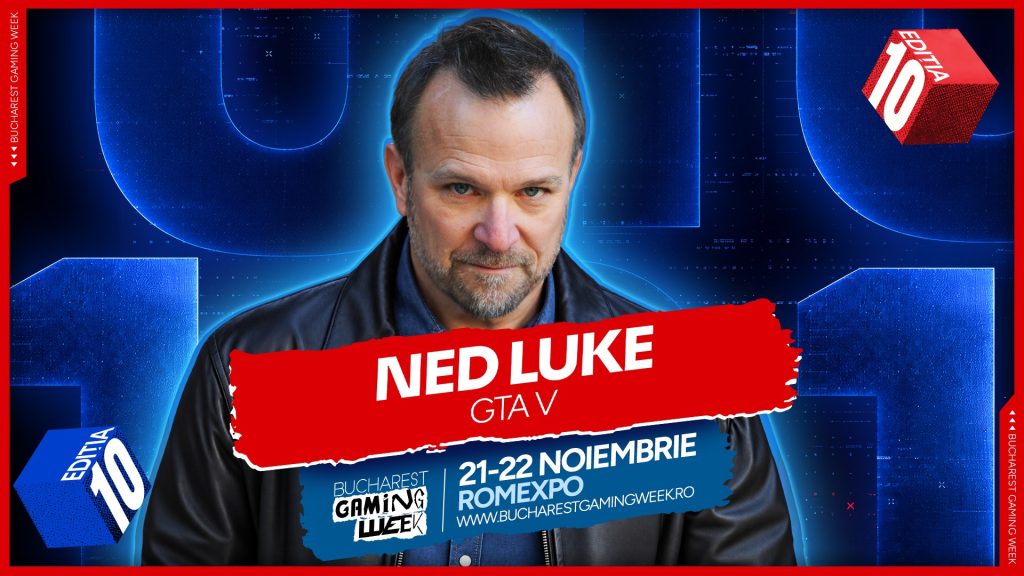 Ned Luke, Michael De Santa în GTA V, la Bucharest Gaming Week 2026